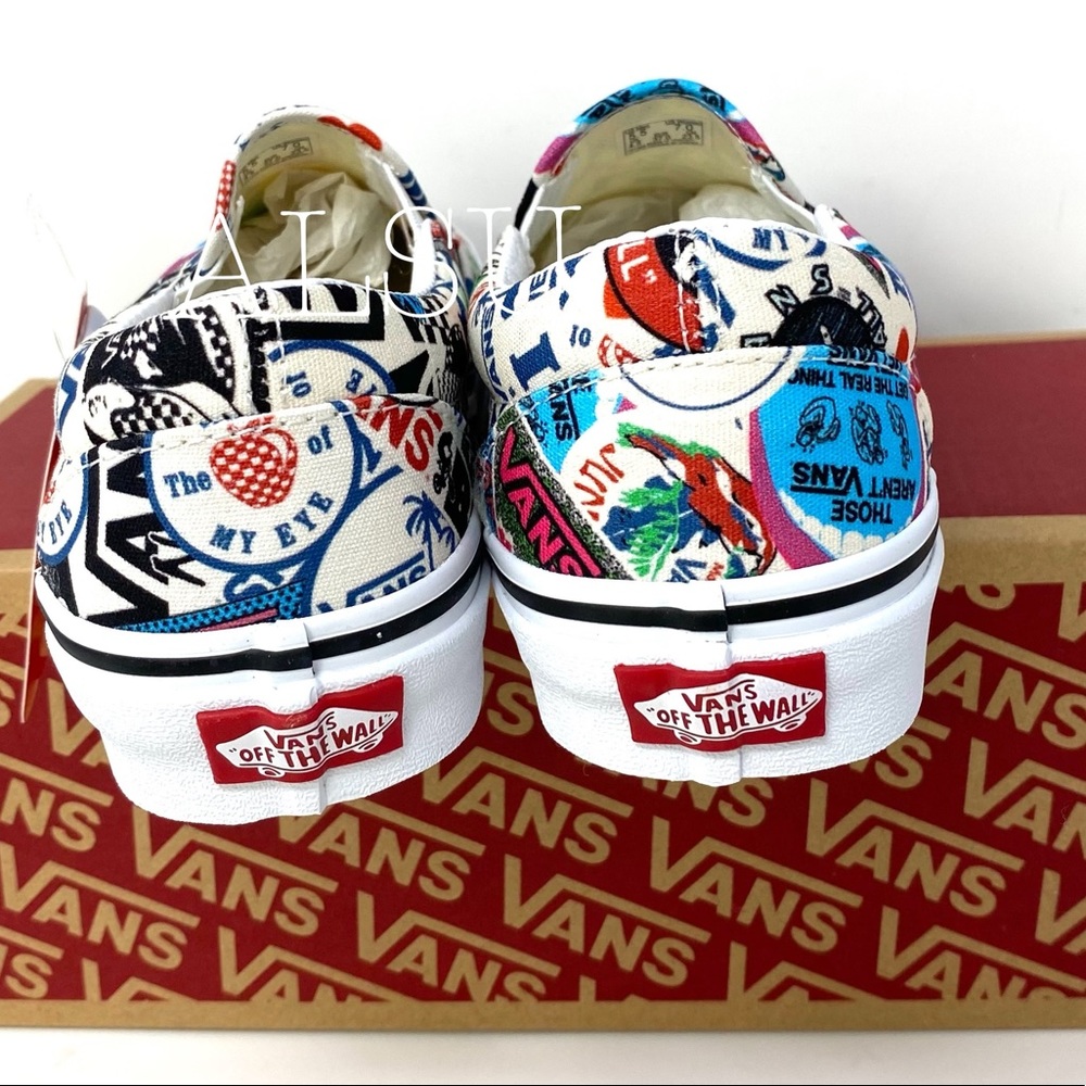 VANS Comics Classic Slip On Stickers Mash Up Canvas SB Women's Size VN0A38F7VFV - Picture 9 of 13